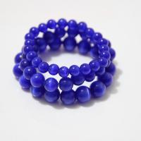 Cats Eye Bracelets, Round, polished, durable & for woman, blue 