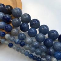 Blauer Aventurin , rund, poliert, DIY & verschiedene Größen vorhanden, keine, verkauft von Strang