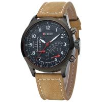 CURREN® Men Jewelry Watch, Zinc Alloy, with PU Leather, plated, Adjustable & for man & waterproof 