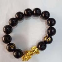Black Obsidian Bracelet, with Zinc Alloy, fashion jewelry & Unisex 175mm Approx 6.9 Inch 
