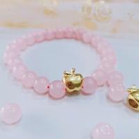 Bracelets quartz, quartz rose, avec alliage de zinc, bijoux de mode & unisexe, plus de couleurs à choisir Environ 6.9 pouce, Vendu par brin