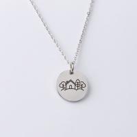 Stainless Steel Jewelry Necklace, Round, plated 
