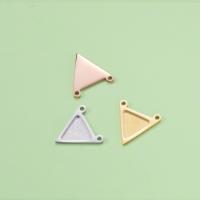 Stainless Steel Charm Connector, Triangle, plated 