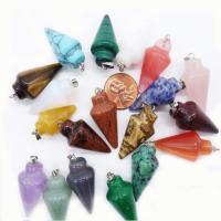 Gemstone ювелирные изделия Кулон, Природный камень, полированный, Много цветов для выбора, продается PC