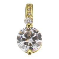 Cubic Zirconia Brass Pendants, plated, fashion jewelry & DIY & with cubic zirconia, nickel, lead & cadmium free Approx 