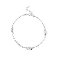 Zinc Alloy Anklet, plated, for woman Approx 9.84 Inch 