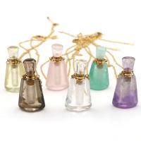 Quartz Perfume Bottle Necklace, fashion jewelry Approx 50 cm 
