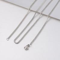 Мода нержавеющей стали ожерелье цепь, нержавеющая сталь, Другое покрытие, DIY & разный размер для выбора, Много цветов для выбора, 1.5mm, продается Strand