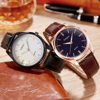 Men Wrist Watch, Zinc Alloy, with PU Leather & Organic Glass, fashion jewelry & for man 260*26mm 