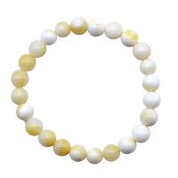 Natural White Shell Bracelet, fashion jewelry beige camouflage, 155mm Approx 6.2 Inch 