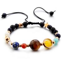 Gemstone Bracelets, Agate, handmade, mixed colors, 18mm 