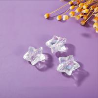 Transparent Acrylic Beads, Star, colorful plated, DIY 