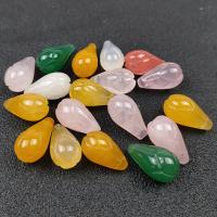Mixed Gemstone Beads, Natural Stone, Teardrop, Carved, fashion jewelry & DIY 10*20mm 