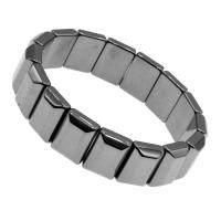 Bracelets titane magnétique, hématite magnétique, cadre, poli Environ 23 cm, Vendu par brin