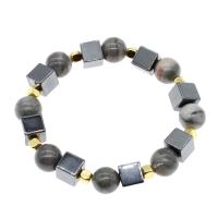 Magnetic Hematite Bracelets, irregular, polished Approx 23 cm 