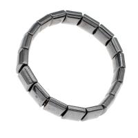 Titan magnetische Armbänder, Magnetische Hämatit, Quadrat, poliert, 11x11x6mm, Länge:ca. 23 cm, verkauft von Strang