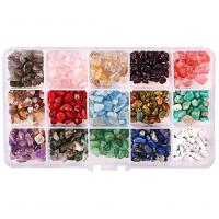 Set de perles Bracelet bricolage, Pierre naturelle, poli, couleurs mélangées, 2mm, Vendu par boîte