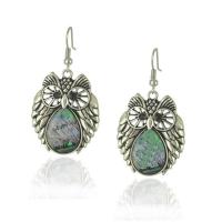 Zinc Alloy Drop Earring, with Shell & for woman 