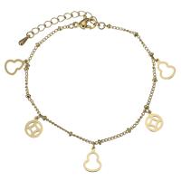 Stainless Steel Charm Bracelet, fashion jewelry & for woman, gold  1.5mm .5 , 1.5 