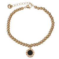 Stainless Steel Charm Bracelet, fashion jewelry & for woman, rose gold color 4mm .5 Inch, 1.5 Inch 