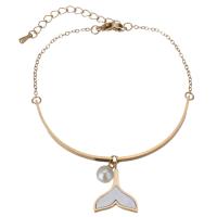 Stainless Steel Charm Bracelet, fashion jewelry & for woman, rose gold color 2.5mm .5 Inch, 1.5 Inch 