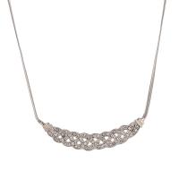 Rhinestone Zinc Alloy Necklace, plated, fashion jewelry & with rhinestone 