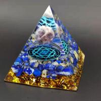 宝石装飾, 天然石, とともに 樹脂, ピラミッド, エポキシスティッカー, ブルー 売り手 パソコン