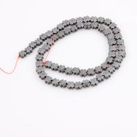 Nicht magnetische Hämatit Perlen, Non- magnetische Hämatit, plattiert, DIY, schwarz, 7mm, 60PCs/Strang, verkauft von Strang
