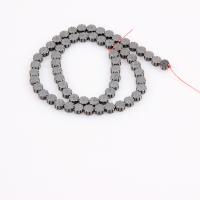 Non Magnetic Hematite Beads, Flower, plated, DIY, black, 7mm 