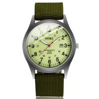 Men Wrist Watch, Zinc Alloy, with Textile Leather & Glass & Stainless Steel, for man & luminated 