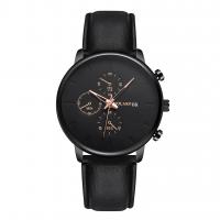 Men Wrist Watch, Zinc Alloy, with PU Leather & Glass & Stainless Steel, fashion jewelry & for man 