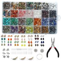 Natural Gravel Jewelry Finding Set, DIY & mixed, mixed colors, 220*129*21mm 