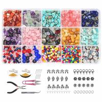 Natural Gravel Jewelry Finding Set, DIY & mixed, mixed colors, 200*150*50mm 