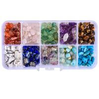 Gemstone Chips, Natural Gravel, DIY & mixed, mixed colors, 4-8mm,125*65mm 