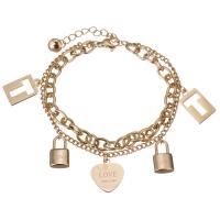 Stainless Steel Charm Bracelet, fashion jewelry & for woman, rose gold color  5mm .5 Inch, 1.5 Inch 