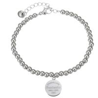 Stainless Steel Charm Bracelet, silver color plated, fashion jewelry & for woman 4mm .5 Inch, 1.5 Inch 