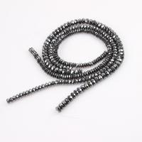 Nicht magnetische Hämatit Perlen, Non- magnetische Hämatit, plattiert, DIY & verschiedene Größen vorhanden, schwarz, verkauft von Strang