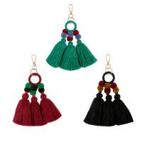 Fashion Tassel Earring, Zinc Alloy, with Cotton Thread & Seedbead, plated, fashion jewelry & handmade & for woman 230mm 