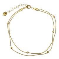 ステンレス スチール ブレスレット, ファッションジュエリー & 女性用, ゴールド, 3mm,1mm, 長さ:8.5 インチ, 2 インチ, 売り手 ストランド