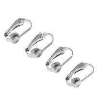 Stainless Steel Clip On Earring Finding, silver color plated Approx 