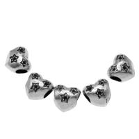 Stainless Steel Large Hole Beads, silver color plated Approx 