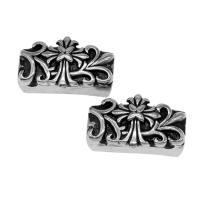 Stainless Steel Slide Charm, silver color plated Approx 