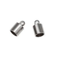 Stainless Steel End Caps, Column, silver color plated Approx 