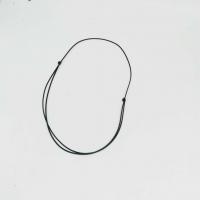 Velveteen Necklace Cord, Korean Waxed Cord, black, 1mm 
