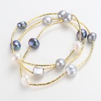 Zinc Alloy Pearl Bracelets, with Freshwater Pearl, plated 520mm 