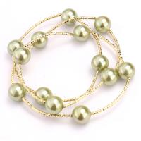 Zink Legierung Perlen Armbänder, Zinklegierung, mit Perlen, plattiert, keine, 1560mm, verkauft von Strang