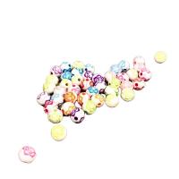 Perles acryliques imprimées , Acrylique, Rond, DIY, multicolore Vendu par sac