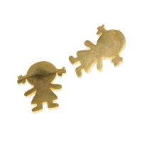 Bijoux Cabochon en acier inoxydable , Placage de couleur d'or, DIY Environ Vendu par sac
