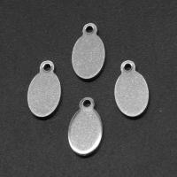 Stainless Steel Extender Chain Drop, Ellipse, silver color plated Approx 