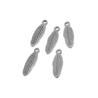 Stainless Steel Leaf Pendant, plated Approx 
